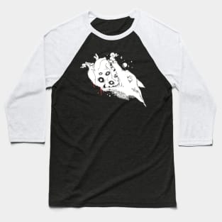 Wolf And Anatomical Heart Drawing Baseball T-Shirt